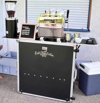 mobile kaffeebar bei einer veranstaltung